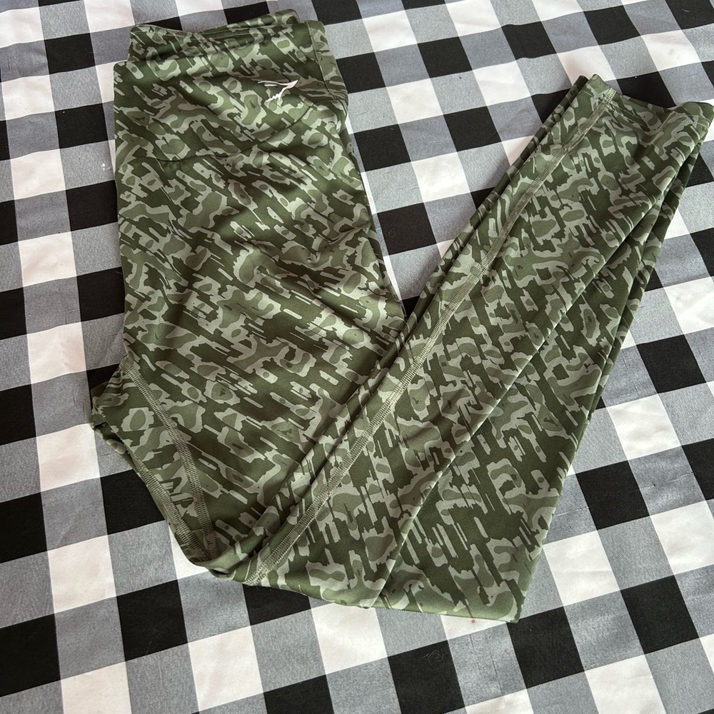 Gymshark Olive Camouflage Leggings